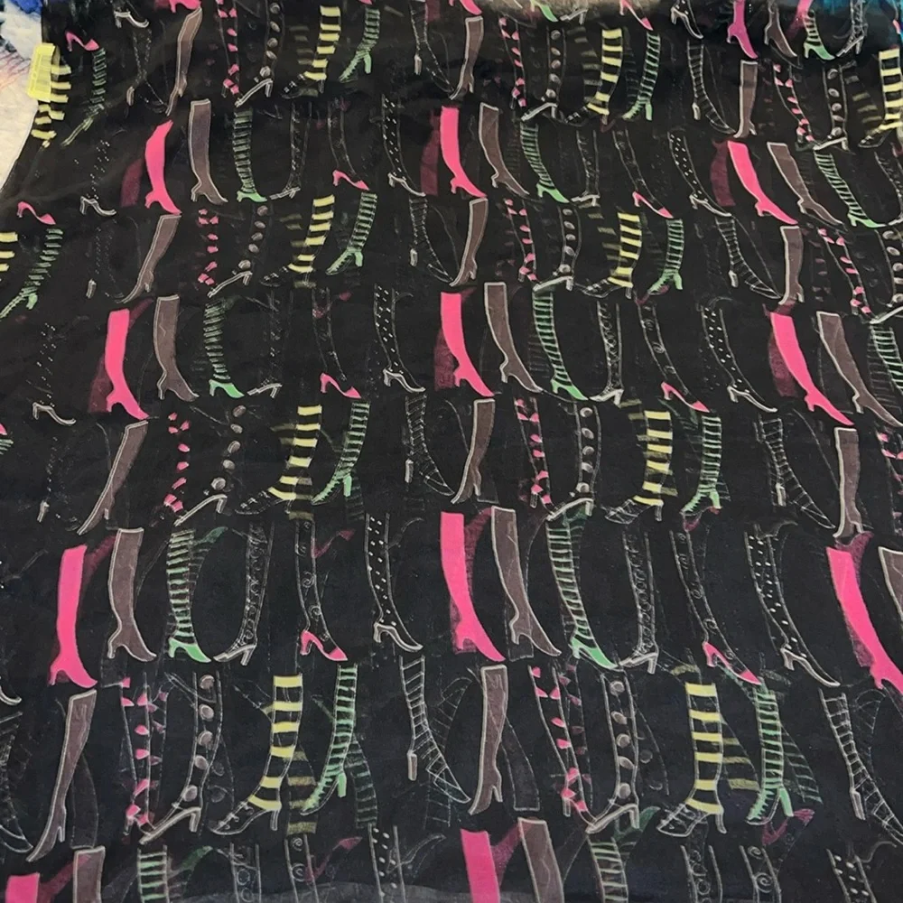 Designer silk scarf wrap boot pattern 96” x 88”
